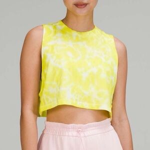 Lululemon All Yours Cropped Neon Tie Die Tanked Top
